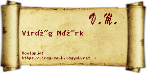 Virág Márk névjegykártya